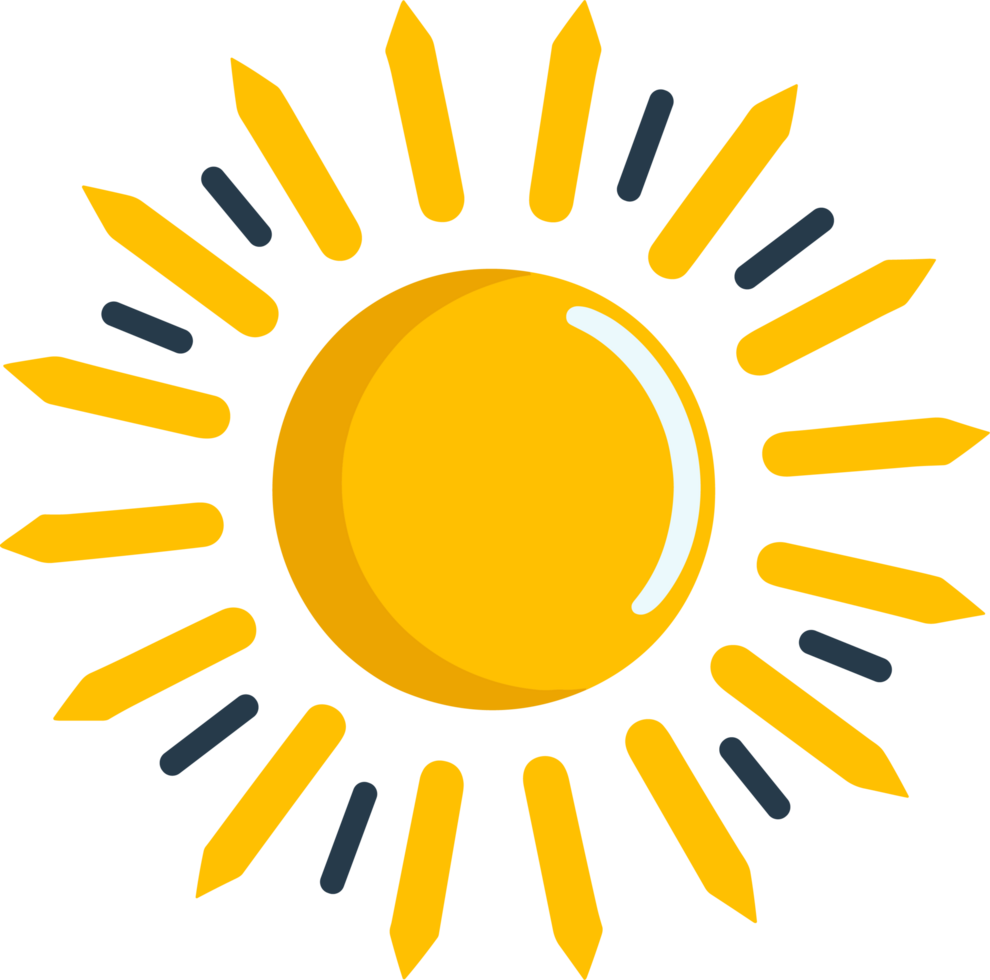 AI generated abstract sun cartoon drawing AI generated png