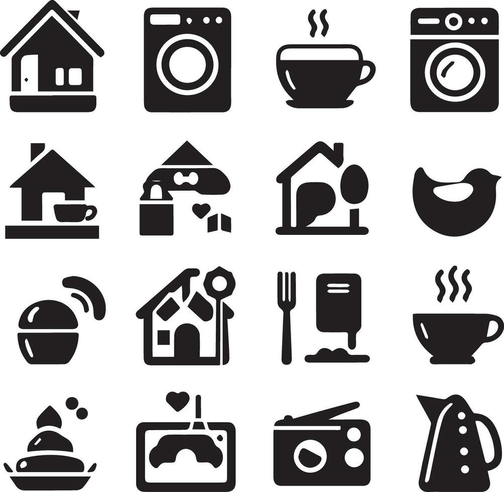 House Icon Set. Home vector illustration symbol