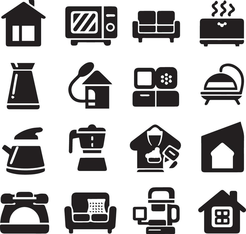 House Icon Set. Home vector illustration symbol