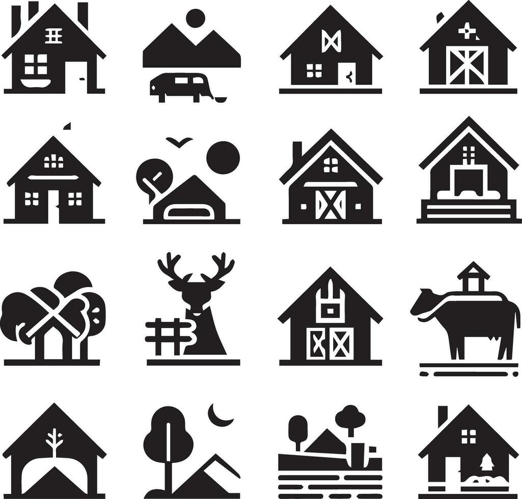 casa icono colocar. hogar vector ilustración símbolo
