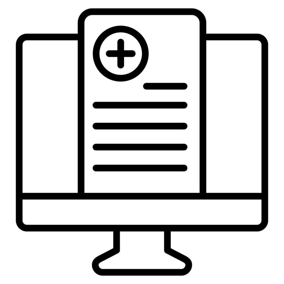 Digital Records Icon line vector illustration