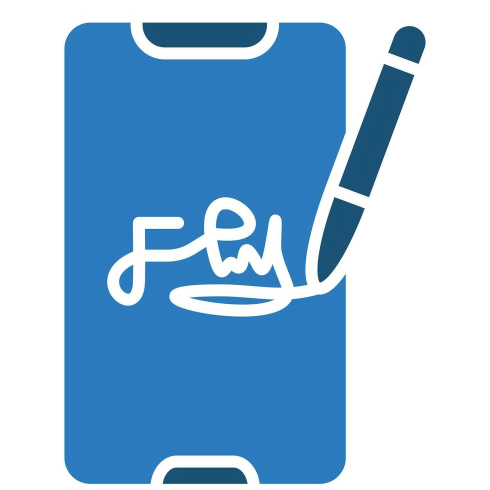 Digital Signature Icon line vector illustration