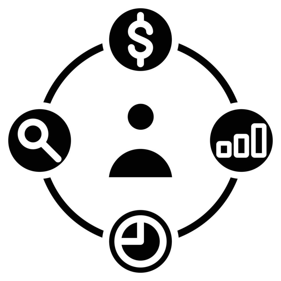 Sourcing Strategy Icon line vector illustration