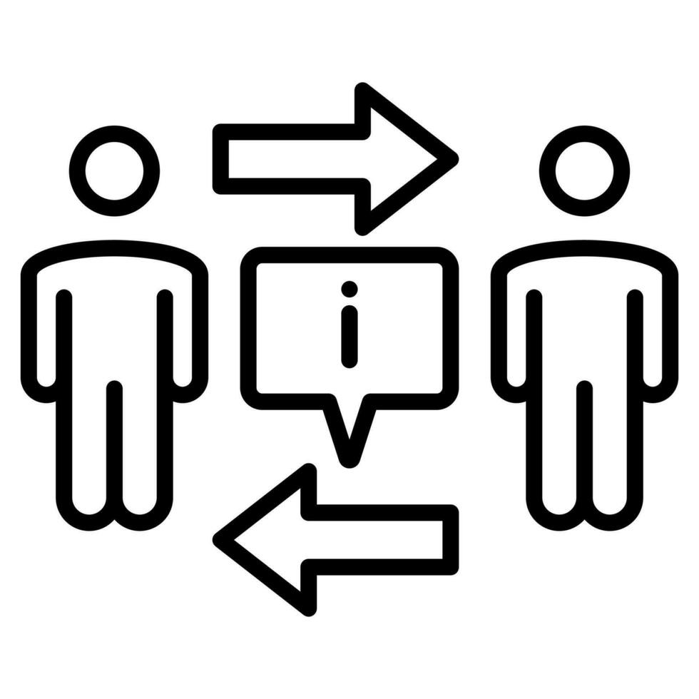 Information Exchange Icon line vector illustration