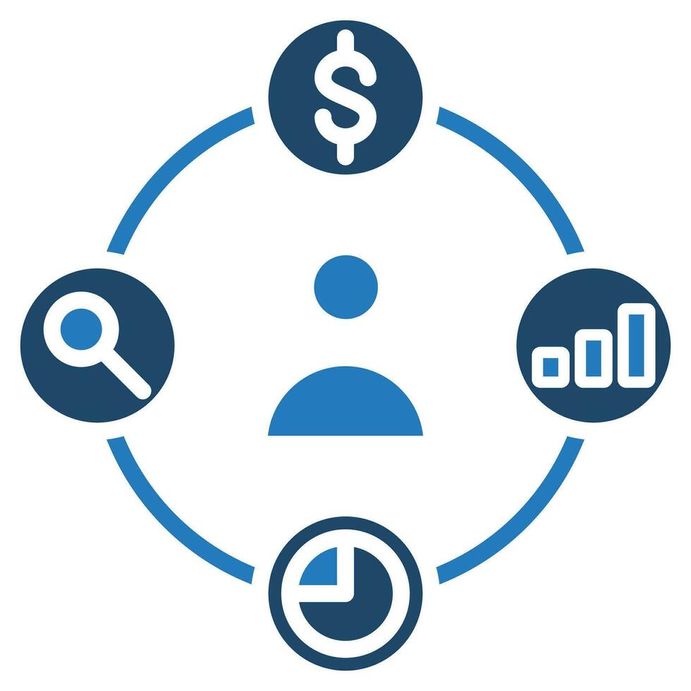 Sourcing Strategy Icon line vector illustration