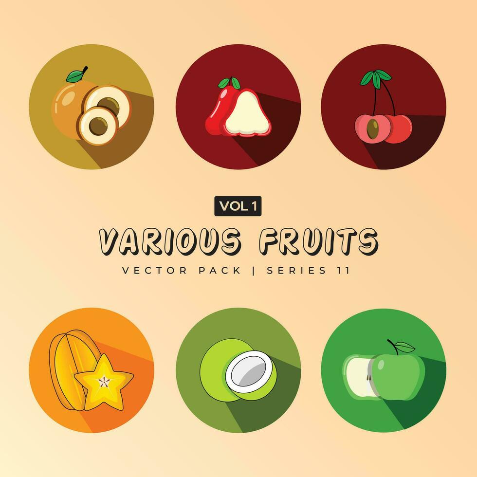 conjunto con mano dibujado Fruta garabatos - colección de frutas y bayas vector