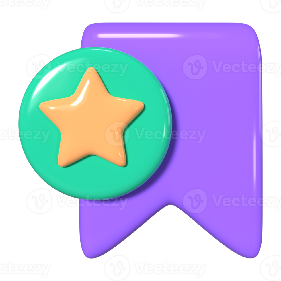 Bookmarks 3D Illustration Icon png