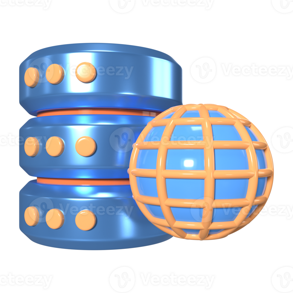 Database 3D Illustration Icon 35535940 PNG