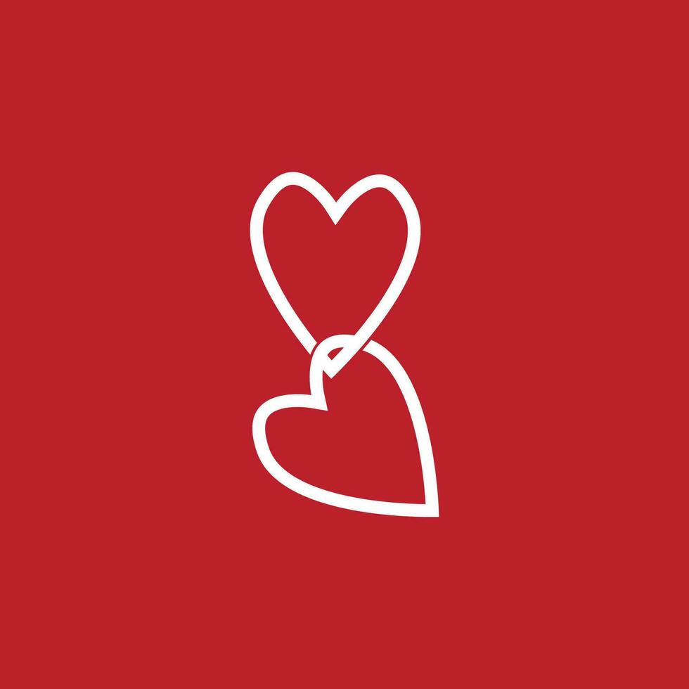 Love heart vector icon and symbol template illustration