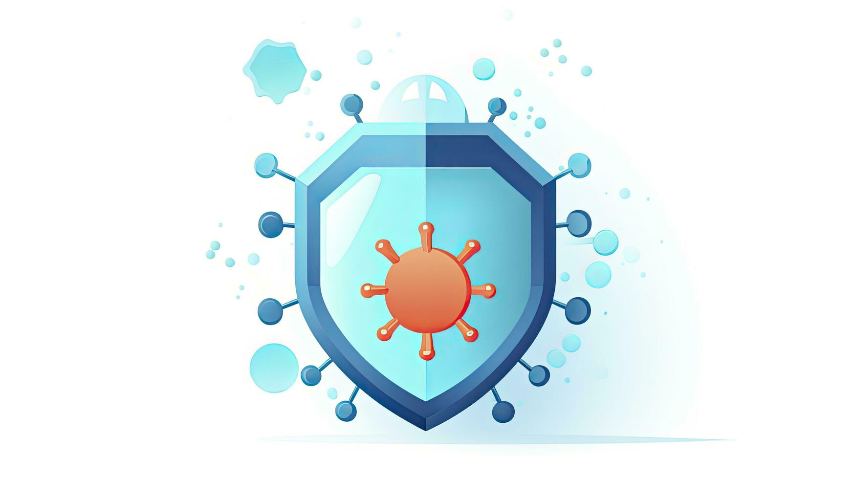 AI generated Shield Symbol Illustration for World Health Day photo