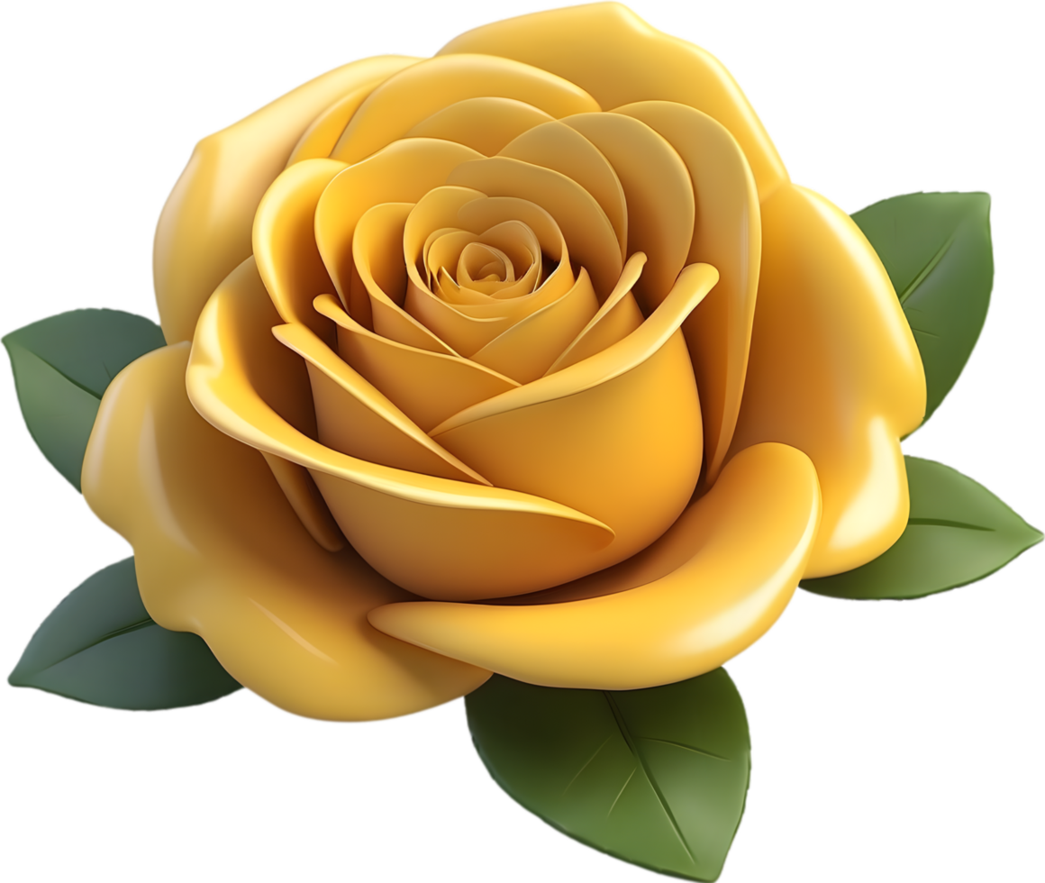 AI generated 3D Floral Model, Flower 3d on a transparent background png