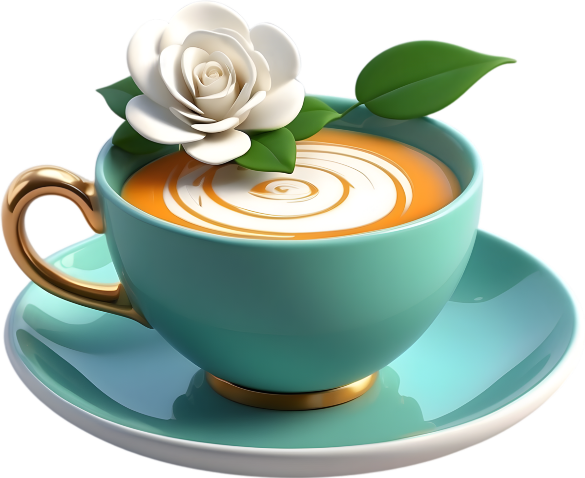 AI generated 3D Floral Model, Flower 3d on a transparent background png