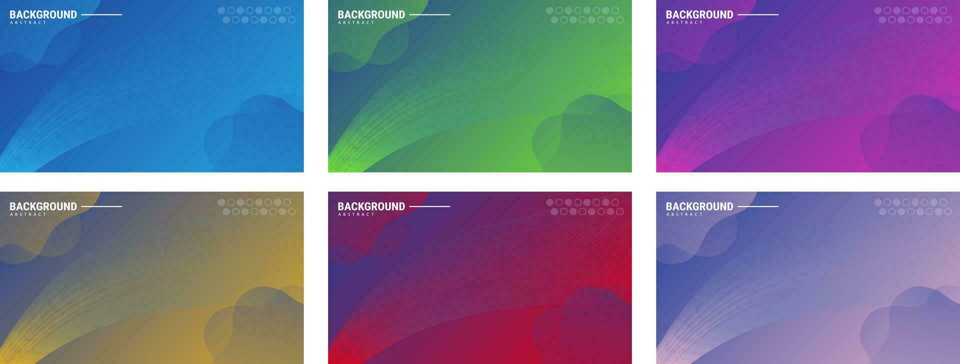 Set colorful template banners with gradient colors. Design with a liquid form. Eps10 Vector