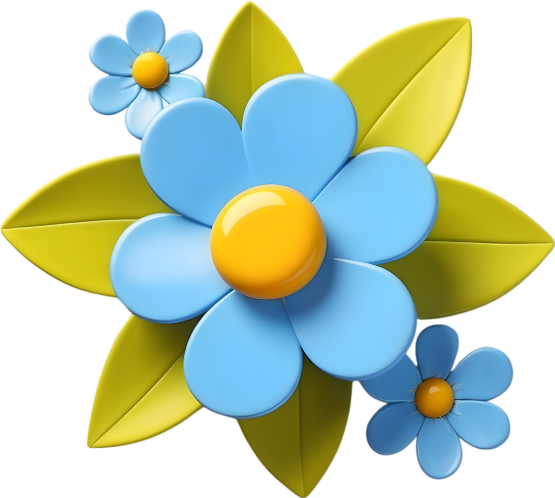AI generated floral illustration free 3d, flower 3d png