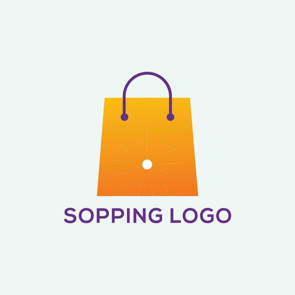 sopping logo design vector