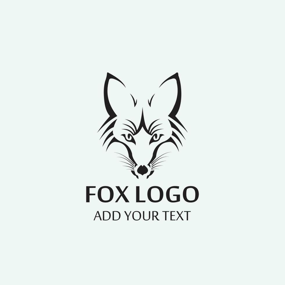 fox logo design vector