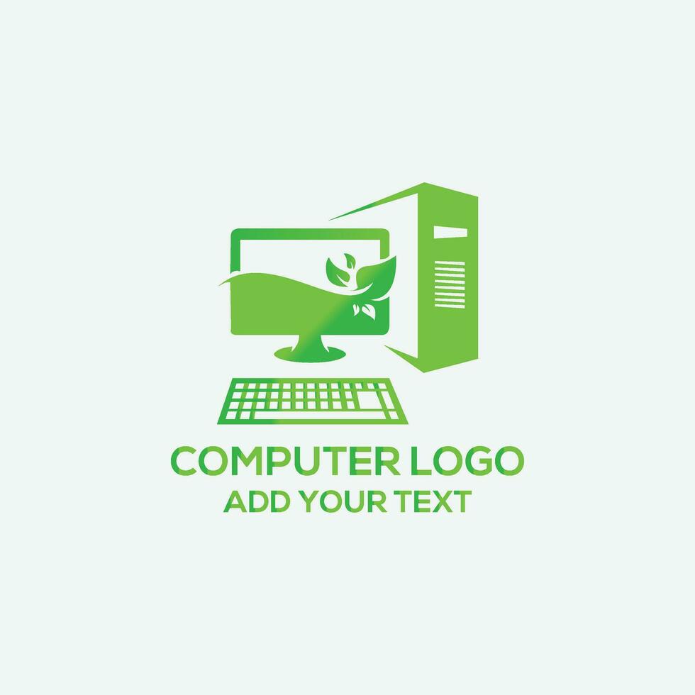 computer logo design vector