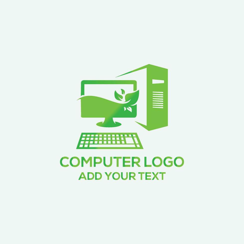 diseño de logotipo de computadora vector