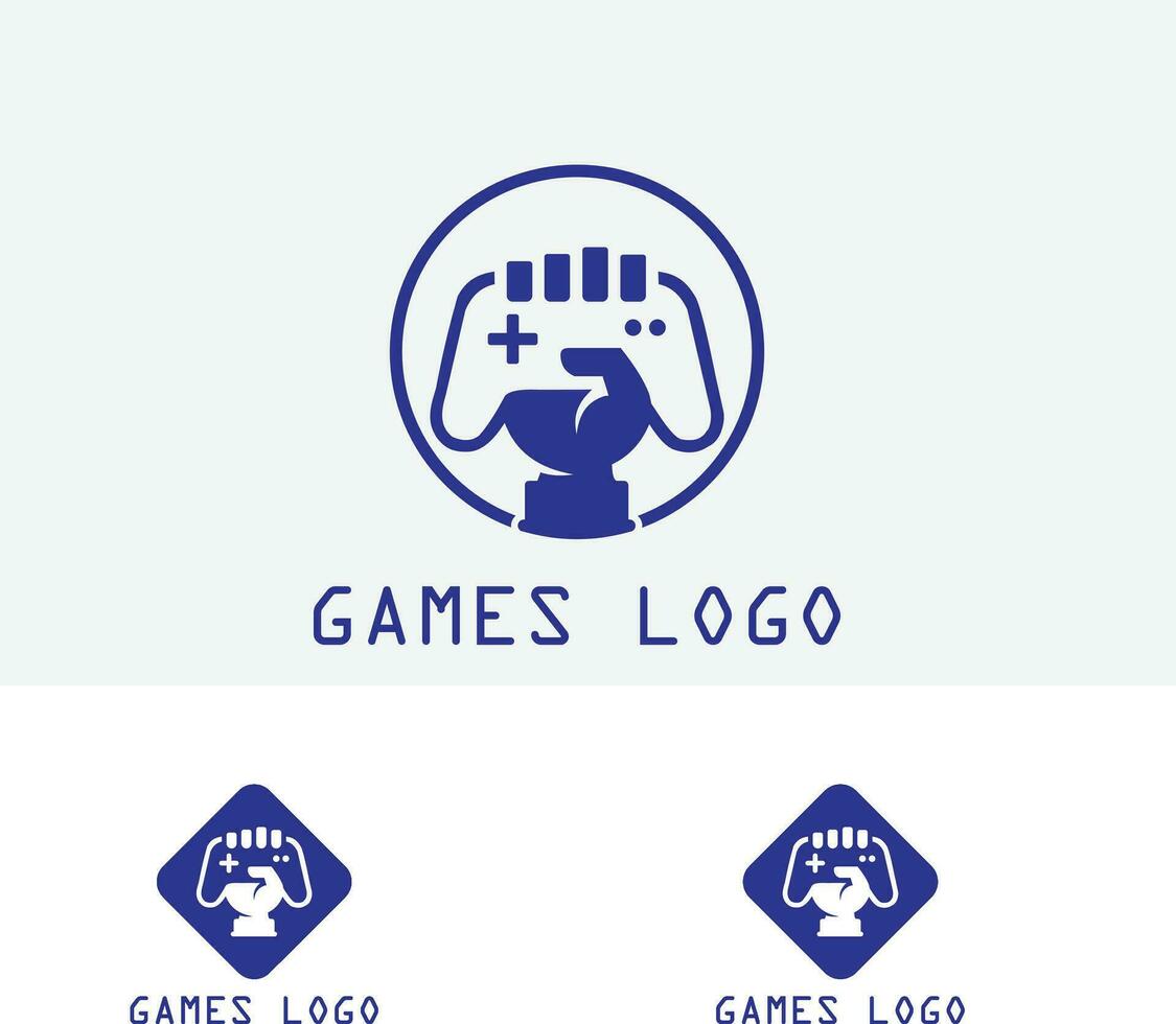 juegos logo diseño vector