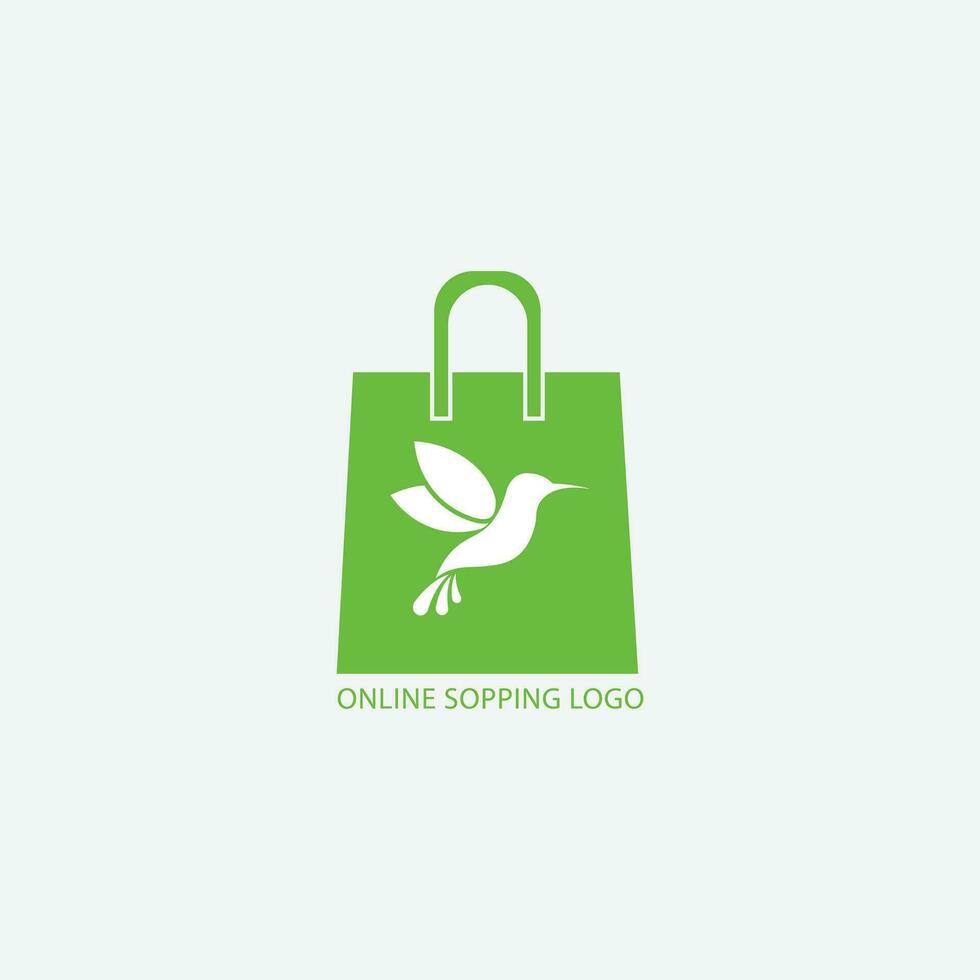 sopping logo design vector