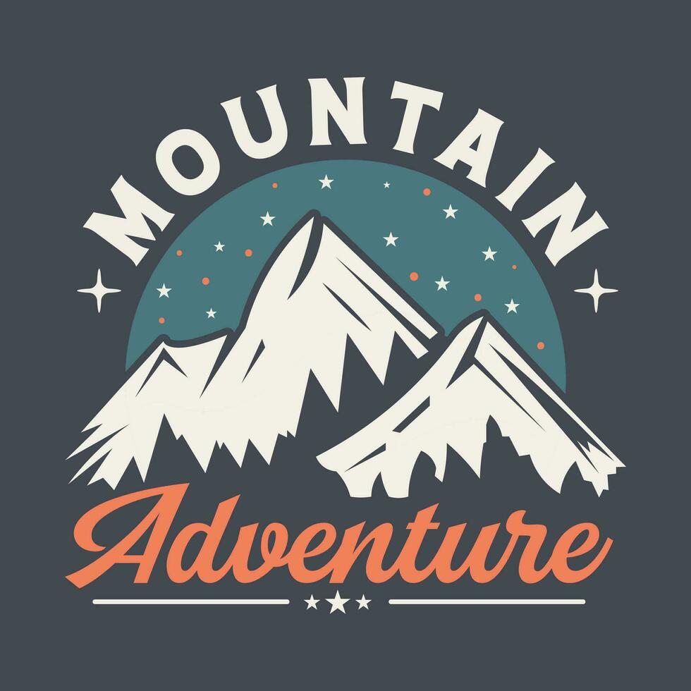 montaña aventuras t camisa diseño ilustración vector