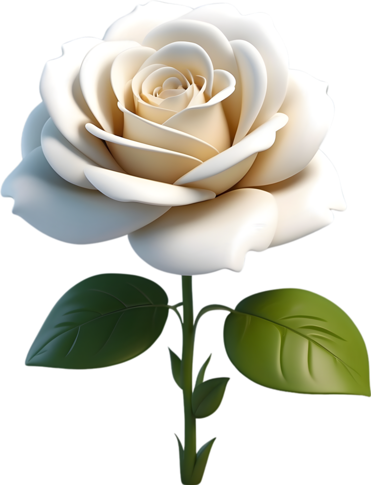 AI generated 3D Floral Model, Flower 3d on a transparent background png