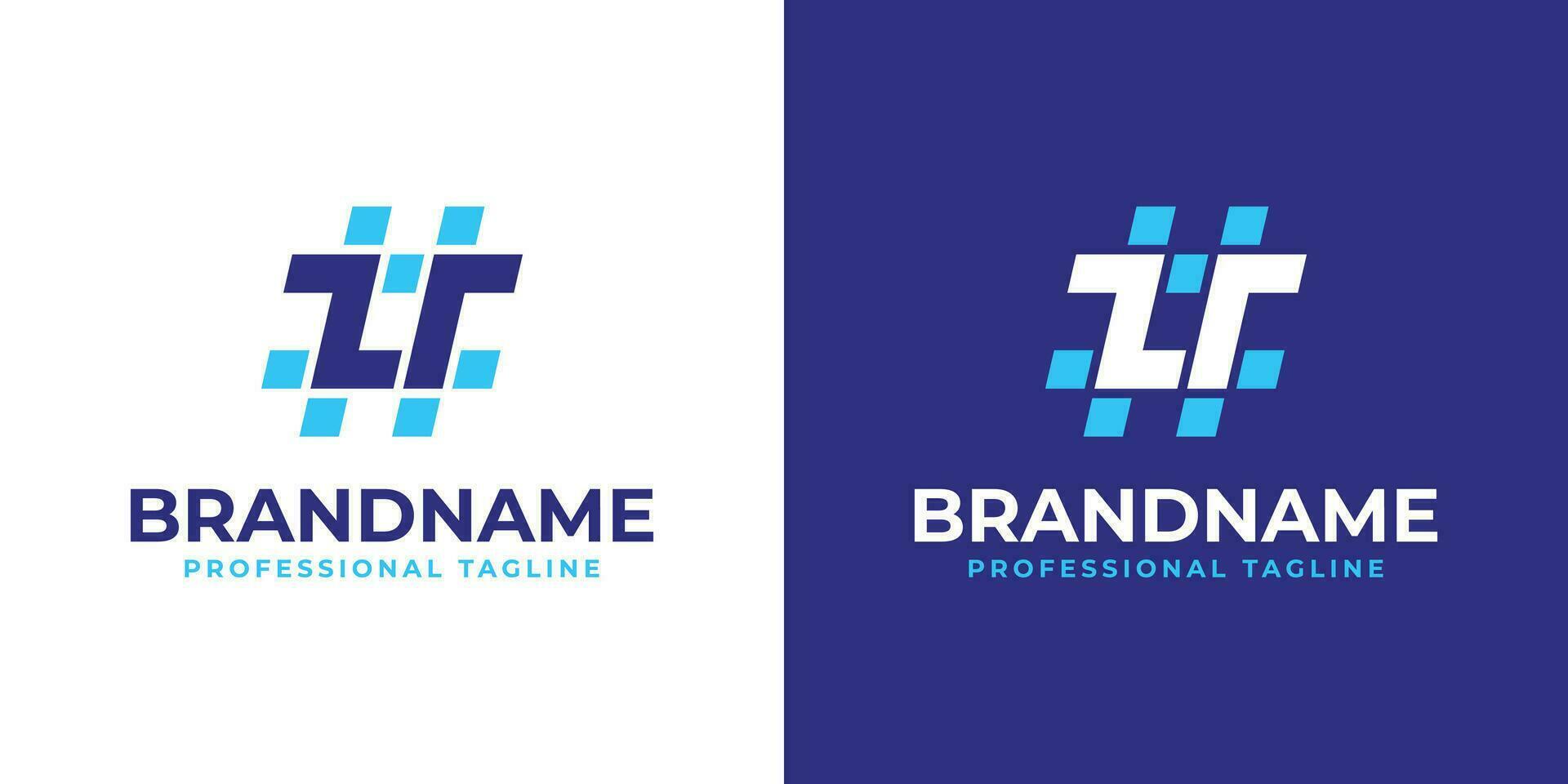 Letter ZR Hashtag Logo, suitable for any business with ZR or RZ initials. vector