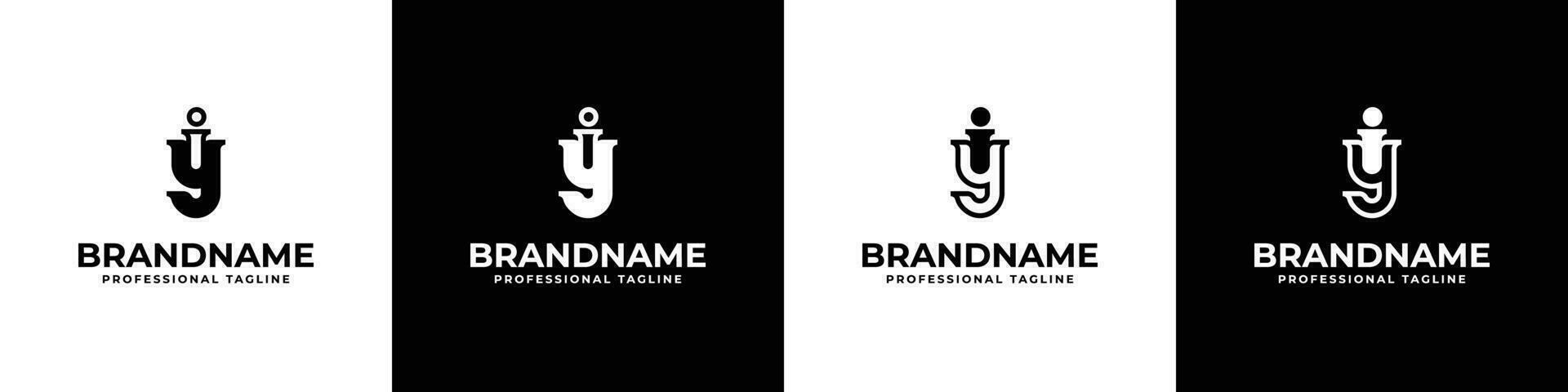 Letter YI Monogram Logo Set, suitable for business with YI or IY initials. vector