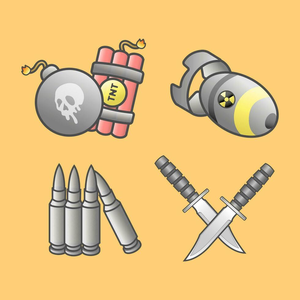 Vector hand drawn war weapon