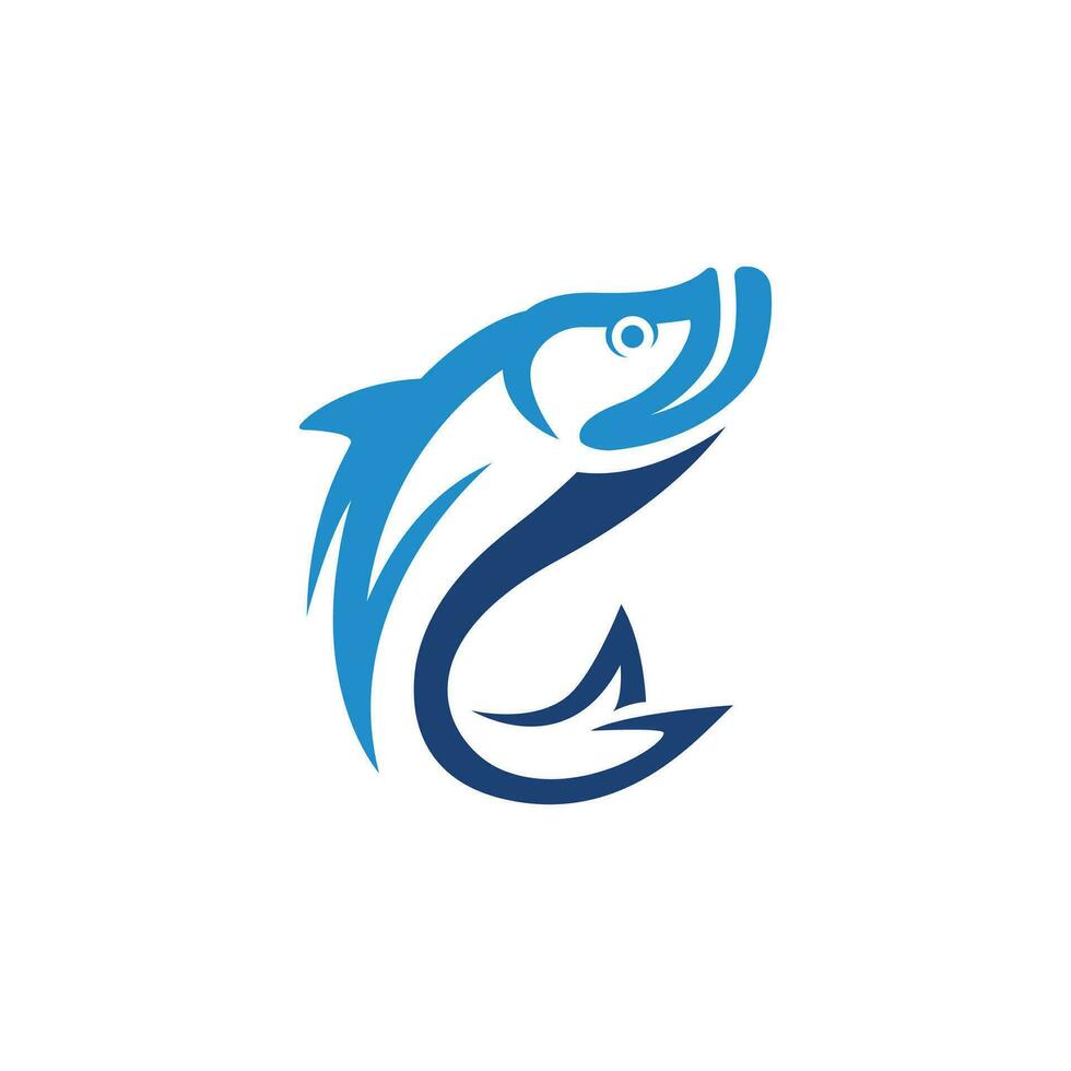 saltando sábalo pescado logo - ideal para pesca, marítimo, río industrias, y similar negocios vector