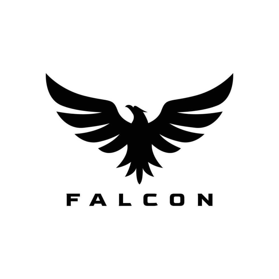 águila halcón logo diseño modelo - vector ilustración.