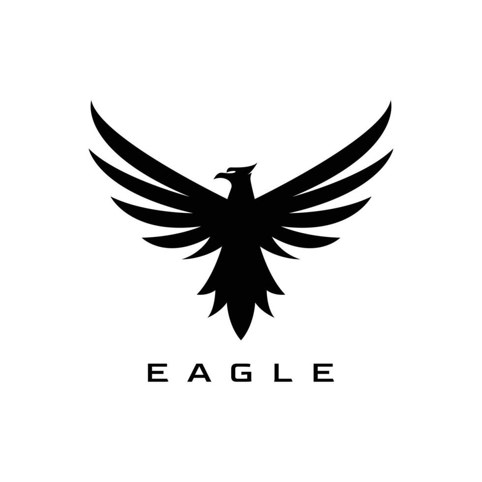 águila halcón logo diseño modelo - vector ilustración.