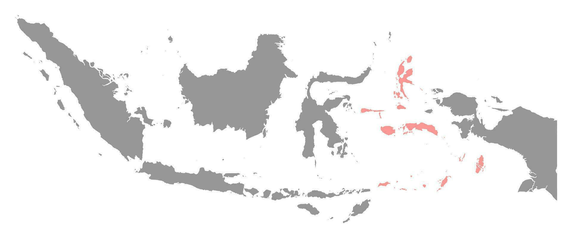 Maluku Islands map, region of Indonesia. Vector illustration.