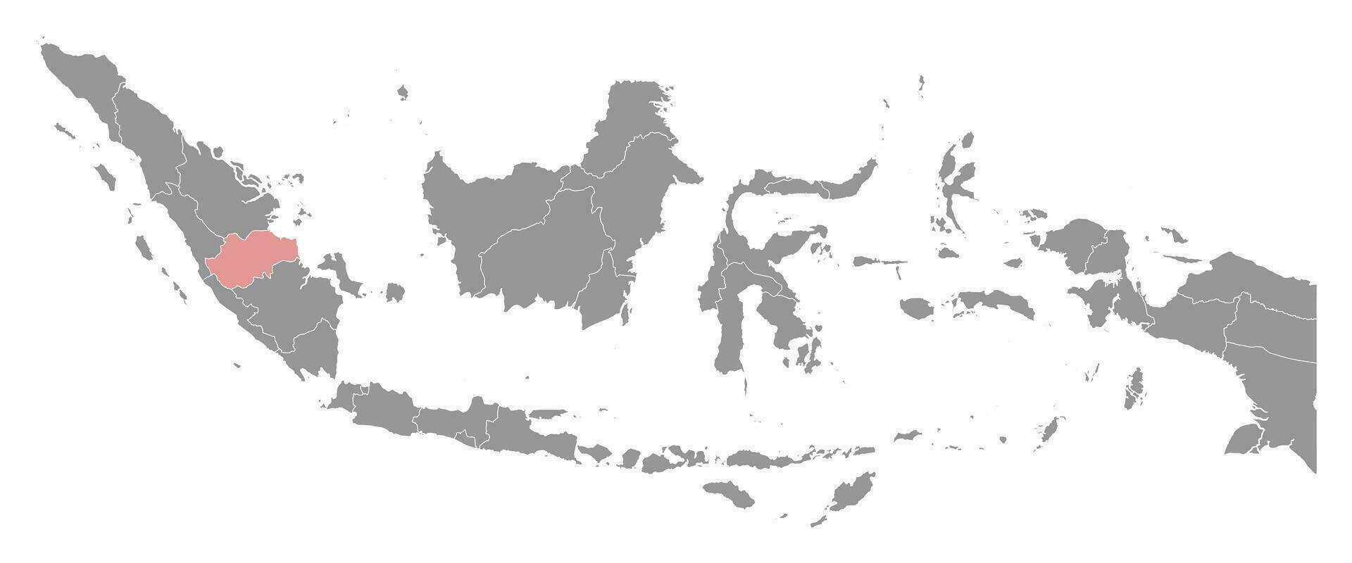 jambi provincia mapa, administrativo división de Indonesia. vector ilustración.