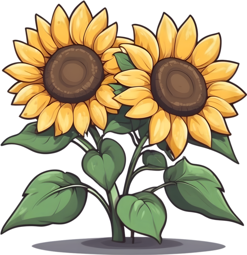 ai gegenereerd zonnebloem clip art - zonnebloem clip art png