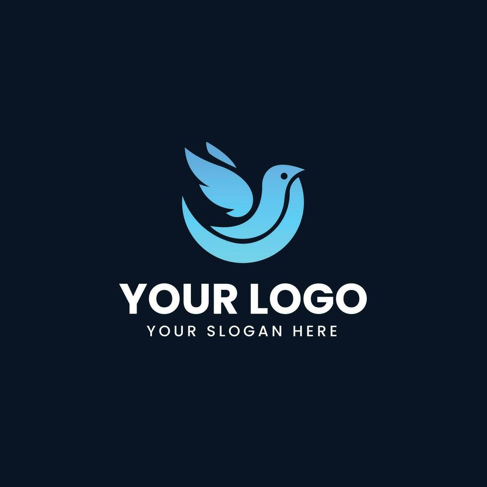 Colorful Flying Bird logo design vector