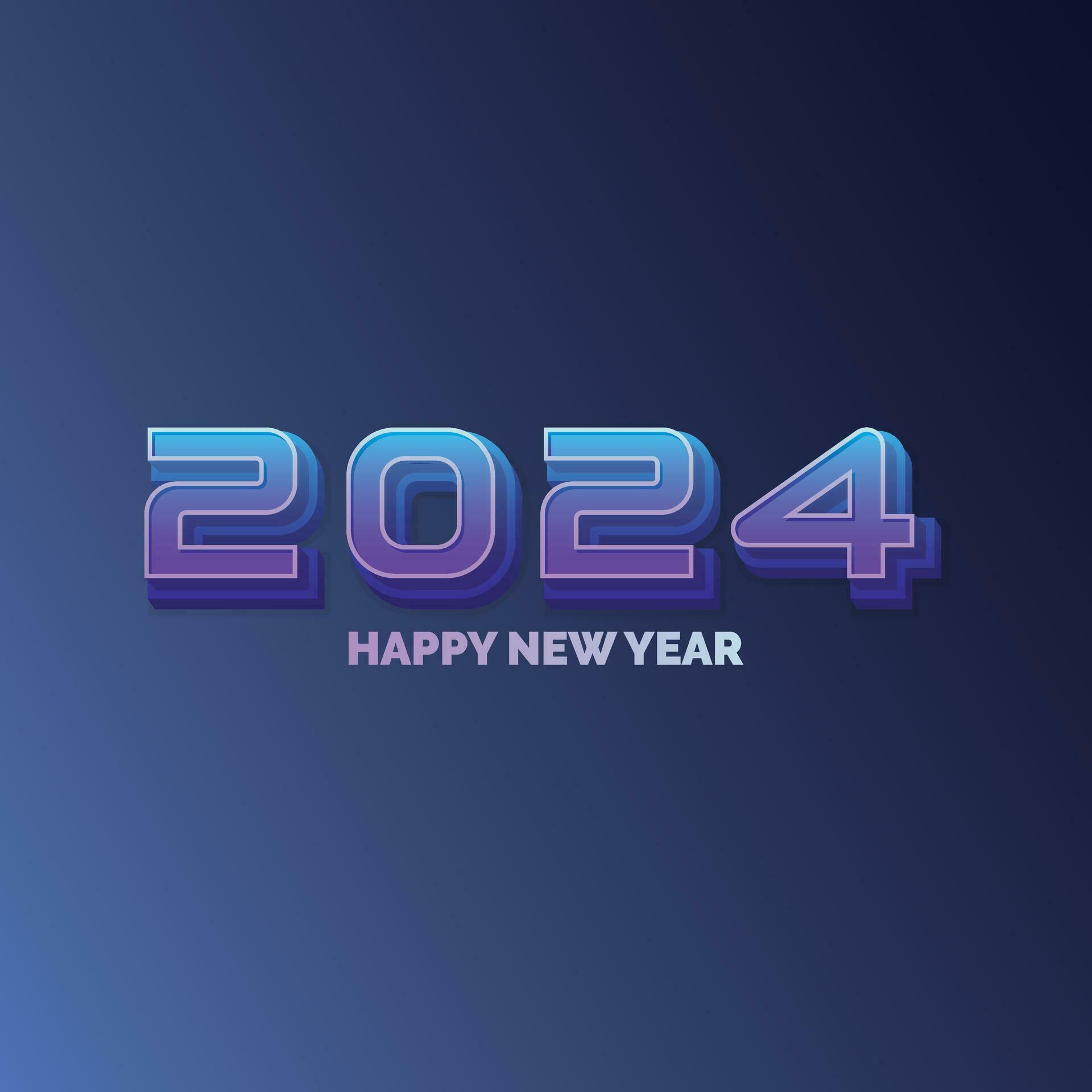 happy new year 2024 templates modern flat texts numbers 35537757 Vector