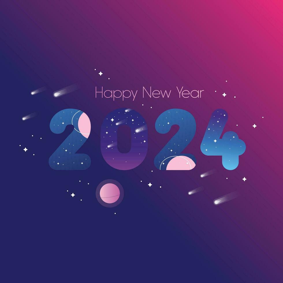 happy new year 2024 contrast dynamic vector