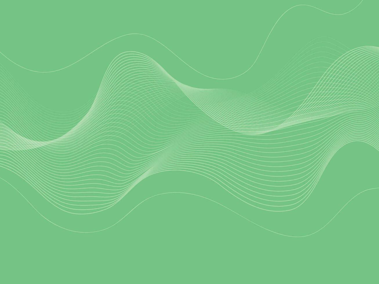 Abstract background templates waving lines circles with green color vector