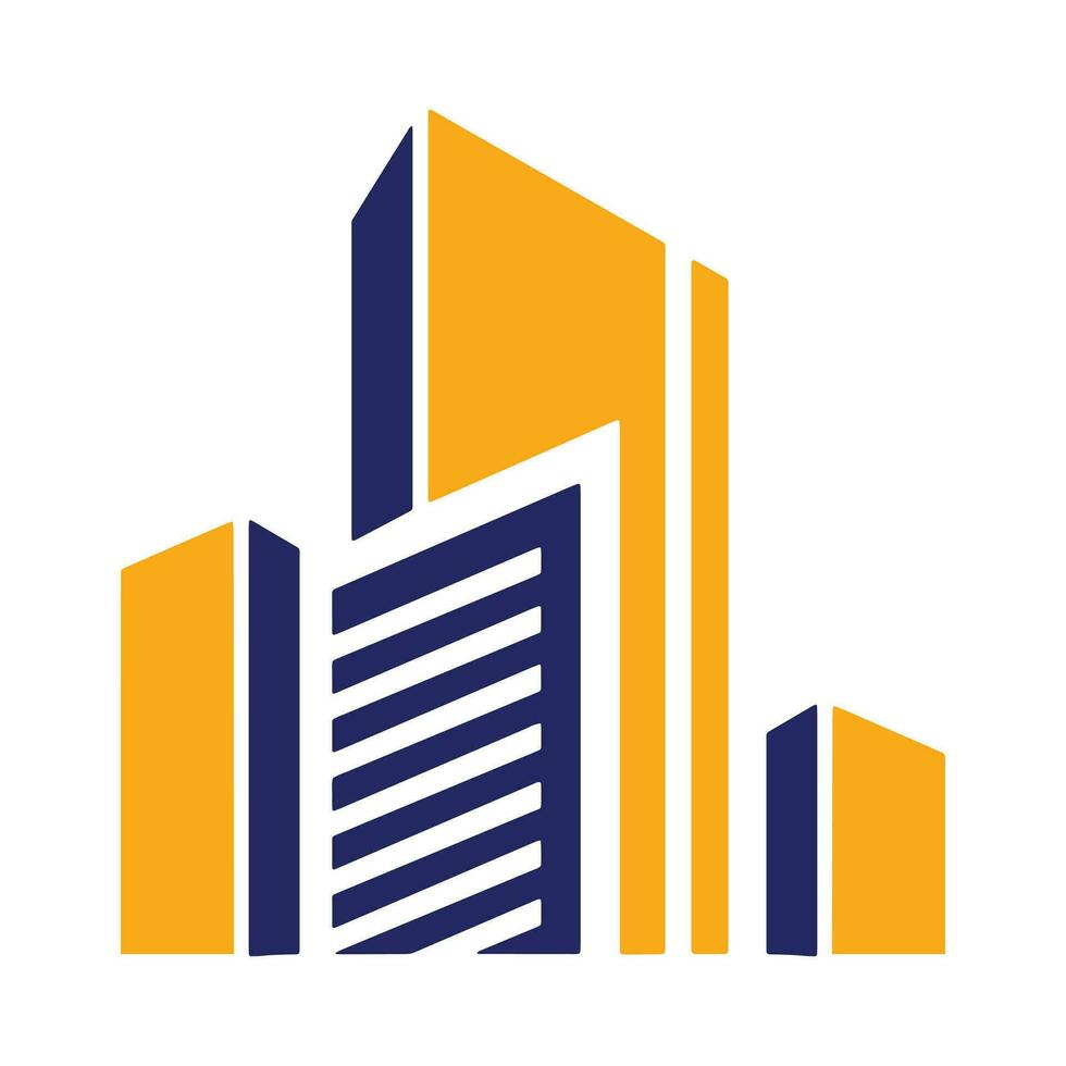 Creative modern building real estate logo design with business card vector template. Logo can be used for icon, brand, identity, inspiration, construction, architecture, and business company