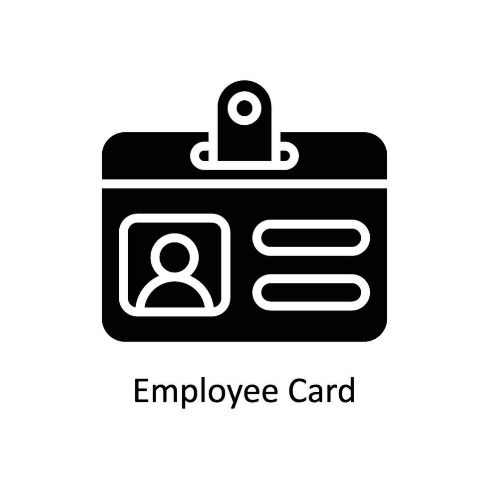 Employee Card vector  Solid  Icon Design illustration. Business And Management Symbol on White background EPS 10 File