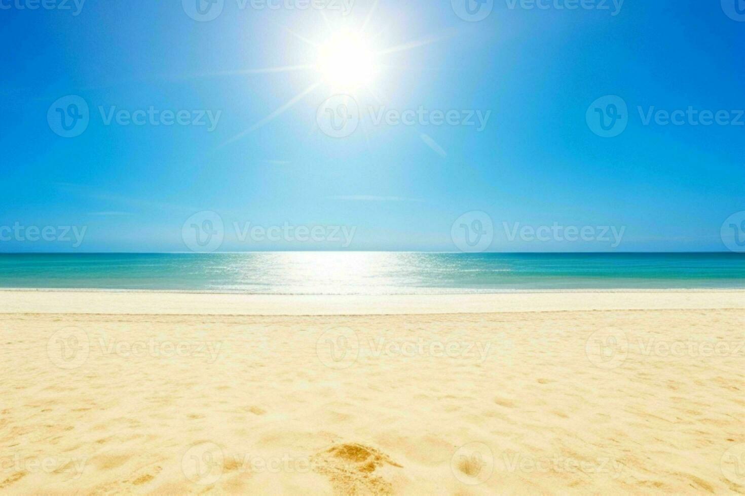 AI generated sky and sand of the beach. Pro Photo