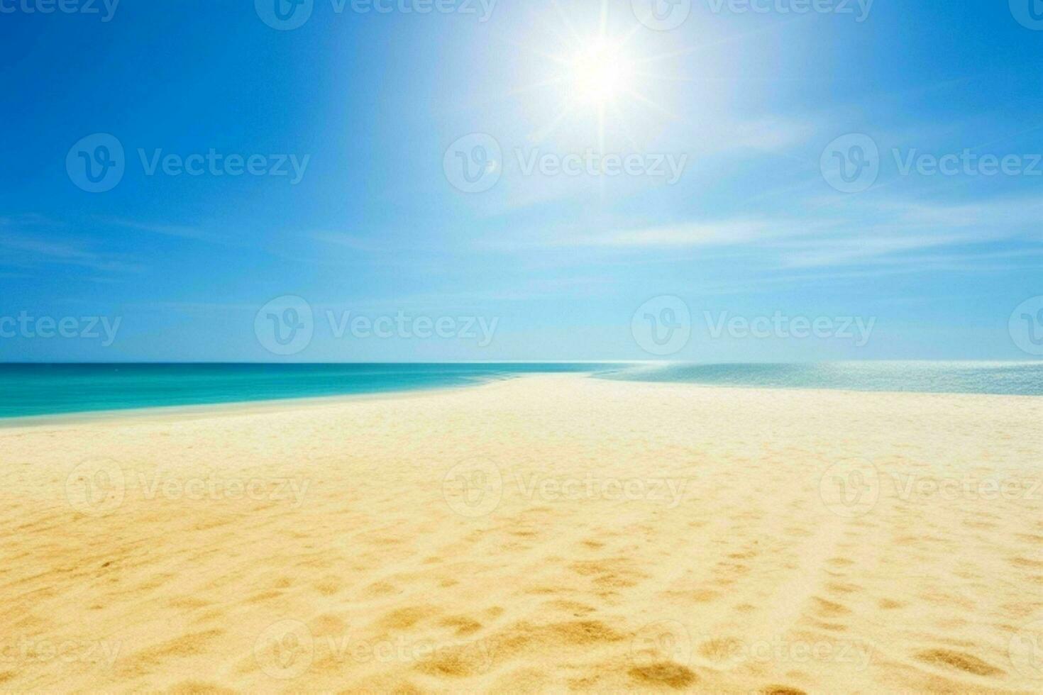 AI generated sky and sand of the beach. Pro Photo