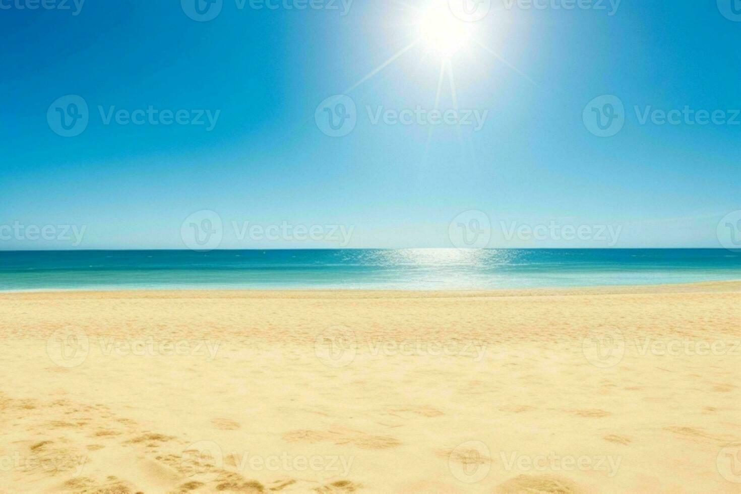 AI generated sky and sand of the beach. Pro Photo