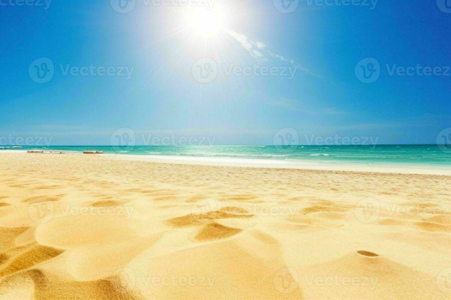 AI generated sky and sand of the beach. Pro Photo