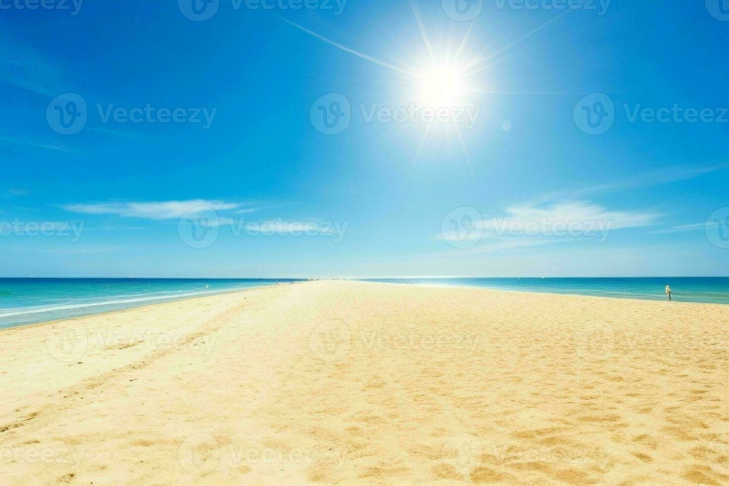 AI generated sky and sand of the beach. Pro Photo