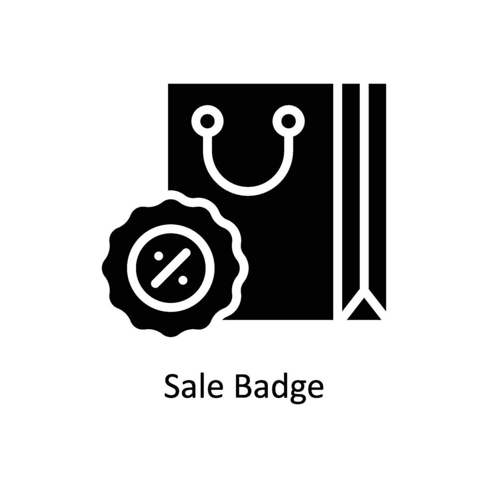 Sale badge vector  Solid  Icon Design illustration. Business And Management Symbol on White background EPS 10 File