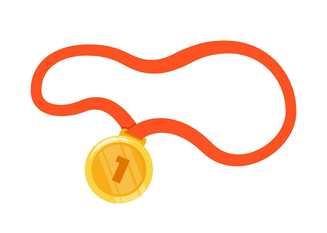 Golden medal with number one sign Stock Vector by ©polesovsky 46700167