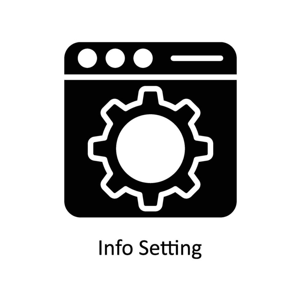 Info Setting vector  Solid  Icon Design illustration. Business And Management Symbol on White background EPS 10 File