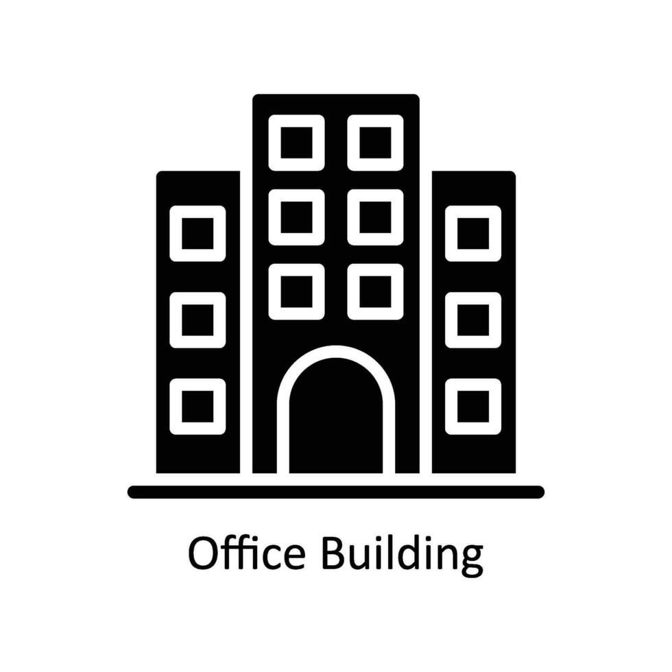 Office Building vector  Solid  Icon Design illustration. Business And Management Symbol on White background EPS 10 File